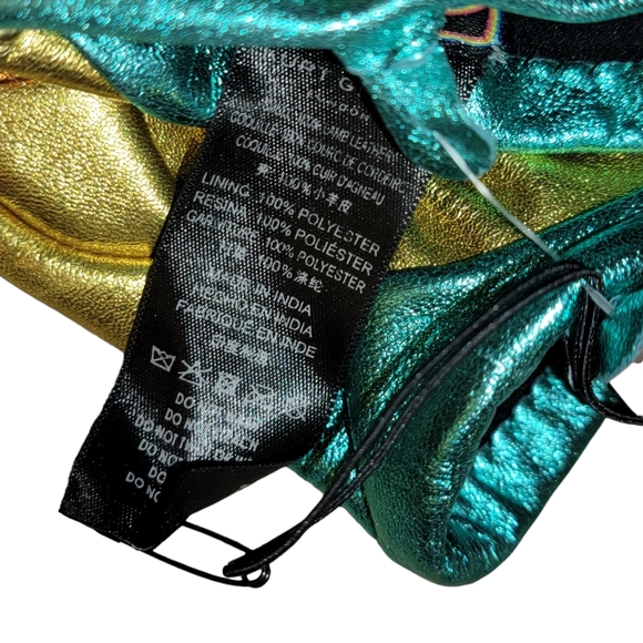 Kurt Geiger London Pieced Rainbow Leather Glove - Picture 6 of 8